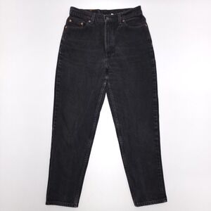 Vintage Levi's 512‎ Womens Size 14 Jeans Slim Fit Tapered Black 30x28 USA